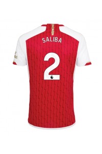 Fotbalové Dres Arsenal William Saliba #2 Domácí Oblečení 2023-24 Krátký Rukáv